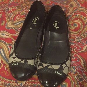 Coach ballet flats black
